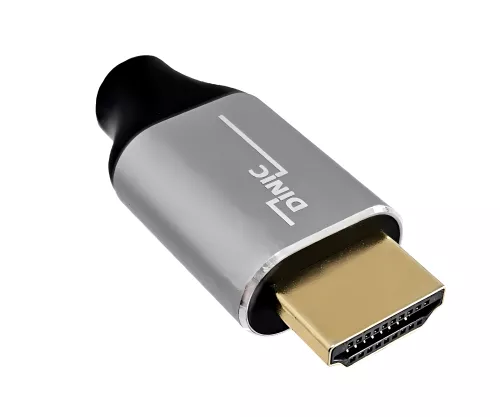 DINIC Premium HDMI 2.1 cable - 8K@60Hz, 48 Gbps, aluminium housing, 3D, HDR, DINIC Polybag, 1m